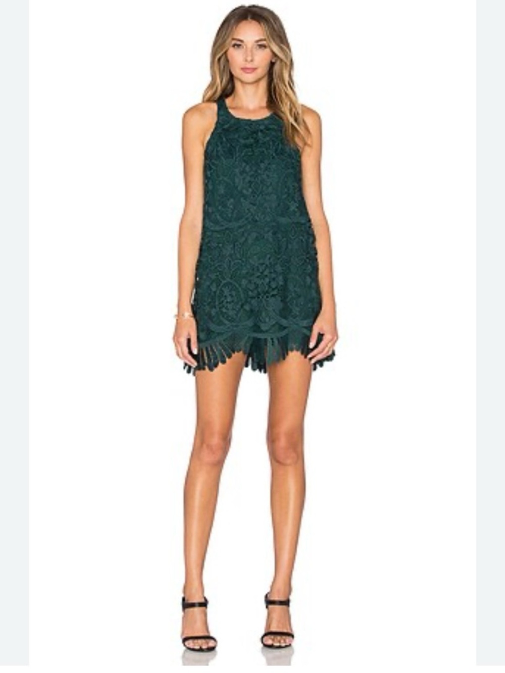 Lovers + Friends Caspian Shift Dress Forest Green